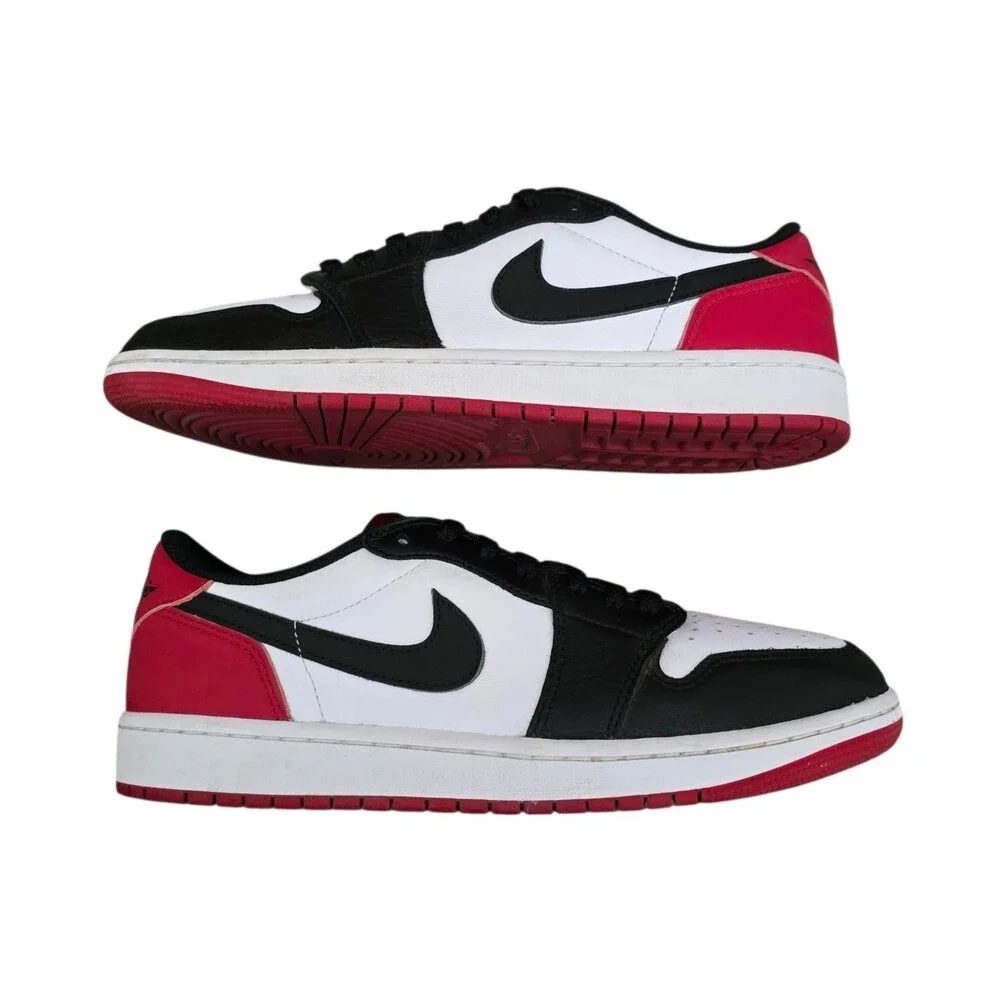 Nike Air Jordan 1 Retro OG Low Black Toe Sneakers Mens Size 9 CZ0790-106 Clean